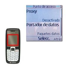 Vaya a Proxy y pulse la tecla de navegación.