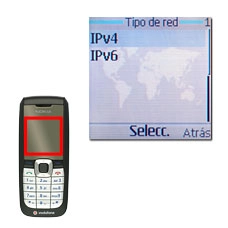 Elija IPv4 o IPv6 y pulse la tecla de navegación.