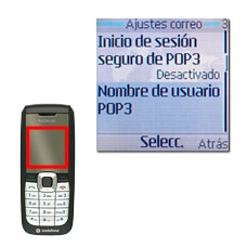 Vaya a Nombre de usuario POP3 y pulse la tecla de navegación.