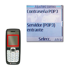 Vaya a Servidor (POP3) entrante y pulse la tecla de navegación.