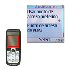Vaya a Punto de acceso de POP3 y pulse la tecla de navegación.Repita los pasos 15-22 y vaya a continuación al paso 33.