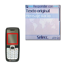 Elija Mensaje vacío o Texto original y pulse la tecla de navegación.