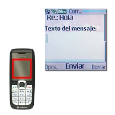 Vaya a Texto del mensaje y pulse la tecla de navegación.