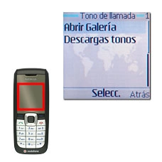 Elija Abrir Galería o Descargas tonos y pulse la tecla de navegación.