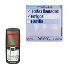 Cuando la casilla a la izquierda del grupo llamante está marcada con una V, el grupo llamante está seleccionado.