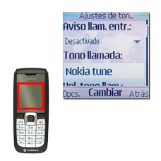Vaya a Tono llamada y pulse la tecla de navegación.