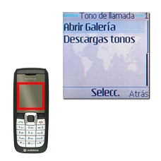 Elija Abrir Galería o Descargas tonos y pulse la tecla de navegación.