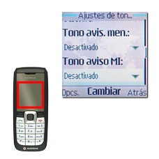 Vaya a Tono aviso MI y pulse la tecla de navegación.