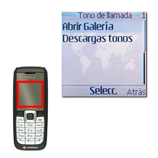 Elija Abrir Galería o Descargas tonos y pulse la tecla de navegación.