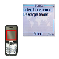 Elija Seleccionar temas o Descarga temas y pulse la tecla de navegación.