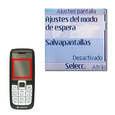 Vaya a Salvapantallas y pulse la tecla de navegación.