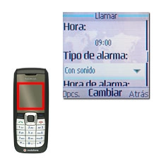 Elija Tipo de alarma y pulse la tecla de navegación.