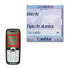 Elija Tipo de alarma y pulse la tecla de navegación.