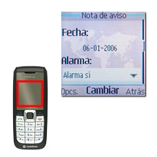 Vaya a Alarma y pulse la tecla de navegación.