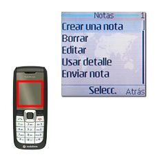 Vaya a Crear una nota y pulse la tecla de navegación.