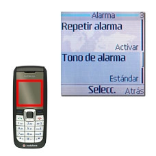 Vaya a Tono de alarma y pulse la tecla de navegación.