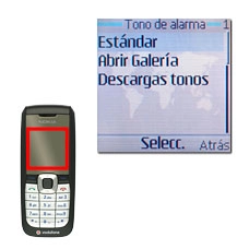 Elija Estándar, Abrir Galería o Descargas tonos y pulse la tecla de navegación.