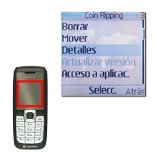 Vaya a Detalles y pulse la tecla de navegación.La pantalla muestra ahora el nombre, el tamaño, la versión, etc. del juego o la aplicación externa seleccionados.