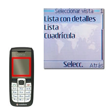 Elija Lista con detalles, Lista o Cuadrícula y pulse la tecla de navegación.