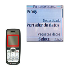 Vaya a Proxy y pulse la tecla de navegación.