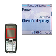 Vaya a Dirección de proxy y pulse la tecla de navegación.