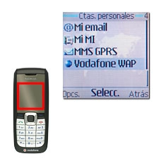 Elija la configuración WAP y de Internet que acaba de crear (Vodafone WAP) y pulse Opcs..
