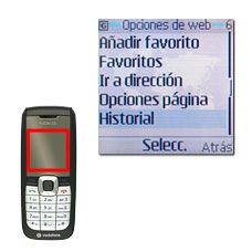 Vaya a Historial y pulse la tecla de navegación.La pantalla muestra ahora una lista de las páginas que están disponibles en la memoria.