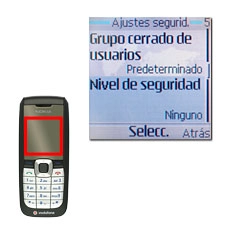 Vaya a Nivel de seguridad y pulse la tecla de navegación.