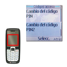 Vaya a Cambio del código PIN2 y pulse la tecla de navegación.