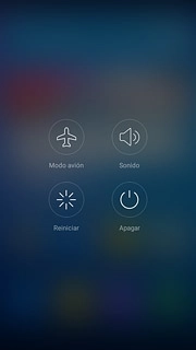 Pulsa el icono de apagar el teléfono.