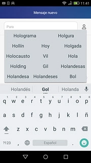 Pulsa la palabra deseada para insertarla.