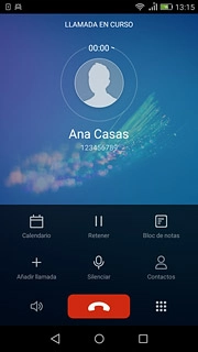 Pulsa el icono de finalizar llamadas.