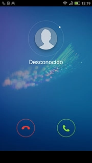 Si el bloqueo de pantalla está desactivado:Pulsa el icono de rechazar llamadas.