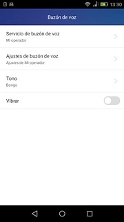 Pulsa Ajustes de buzón de voz.