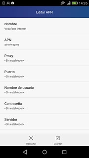 Pulsa Nombre de usuario.