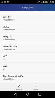 Pulsa Tipo de autenticación.