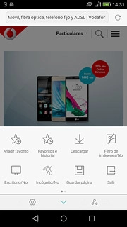 Pulsa Favoritos e historial.