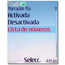 Vaya a Lista de números y pulse la tecla de navegación.
