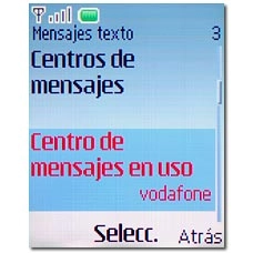 Centro de mensajes en uso, véase 2c.