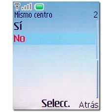 Vaya a No y pulse la tecla de navegación.