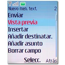 Vaya a Vista previa y pulse la tecla de navegación.