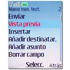 Vaya a Vista previa y pulse la tecla de navegación.