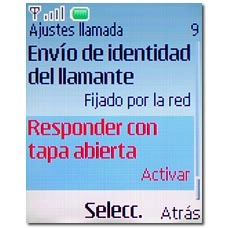 Vaya a Responder con tapa abierta y pulse la tecla de navegación.