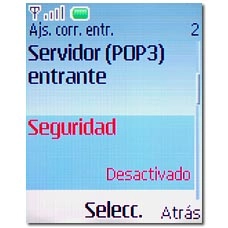 Vaya a Seguridad y pulse la tecla de navegación.