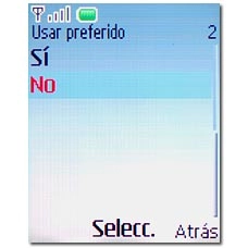 Vaya a No y pulse la tecla de navegación.