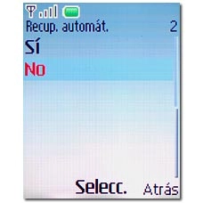 Vaya a No y pulse la tecla de navegación.NOTA: El teléfono realiza una llamada de pago cada vez que comprueba si hay nuevos correos electrónicos. Vodafone recomienda que el control automático de nuevos correos electrónicos esté desactivado.