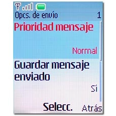 Vaya a Prioridad mensaje y pulse la tecla de navegación.
