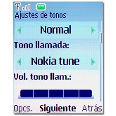 Vaya a Vol. tono llam..