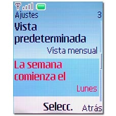 La semana comienza el, véase 3c.