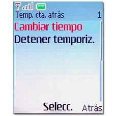 Vaya a Cambiar tiempo y pulse la tecla de navegación.